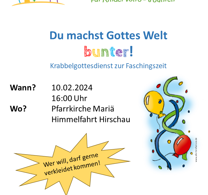 Krabbelgottesdienst zu Fasching